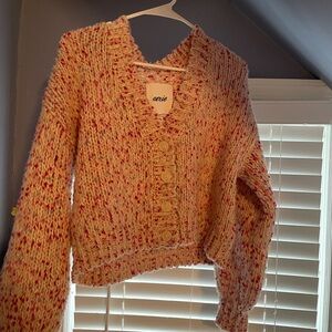 Aerie Oversized Knit Button-Up Cardigan Sweater